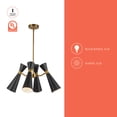 thumbnail image 2 of Alora Lighting Ch574424 Blake 4 Light 24" Wide Chandelier - White / Aged Gold, 2 of 7