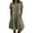 Army Green, variant on Tqcoqu Cotton Linen Dresses for Women,2026 Summer Plus Size Short Sleeve V Neck Button Down Shirts Dress,Casual Beach Vacation Midi Dresses,Army Green Women's S-XXXL