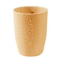 Eguiwyn Christmas Clearance, Plastic Cups Reusable Tumbler Travel Coffee Tea Water Mug Outdoor Travel Drinkware for Kids Bathroom Drinking Glass, Khaki Mouthwash Cup