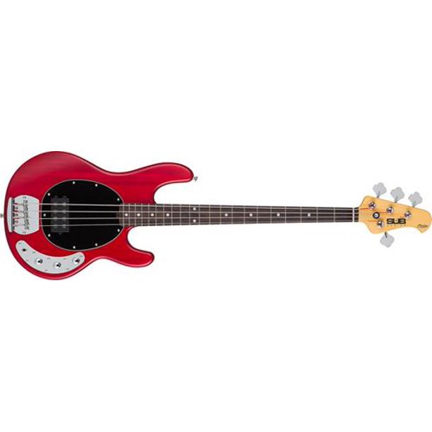 Sterling by Music Man S.U.B. Series Ray4 Bass Guitar (Trans Red