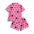 thumbnail image 4 of IYYVV Halloween Pajamas Women Ghost Pumpkin Print Shirts Matching Shorts Pjs Sets 2026 Cute Funny Sleepwear Light pink M, 4 of 5