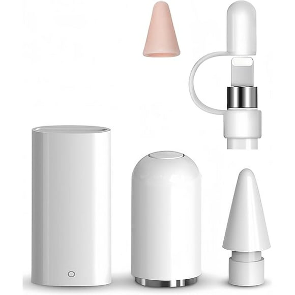 Magnetic Cap, Charging Adapter, Replacement Tip and Cap Holder- Compatible with Apple Pencil 1st Gen Pencil