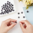 thumbnail image 5 of 45pcs 9~12mm Gold Sand Lampwork Beads Glass Handmade Round Loose Beads for Rosary Making Jewelry Craft Making with 2mm Hole - Black DIY, 5 of 9