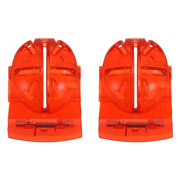 Uxcell Golf Ball Line Marker Tool, 2 Pcs 2.4" Golf Ball Alignment Marking Tool Golf Ball Liner with Marker Stencil, Red