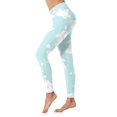 thumbnail image 2 of BKQCNKM Leggings for Womenï¼ Tummy Control Leggings for Womenï¼ Yoga Leggings for Womenï¼ Bunny Rabbits Easter Eggs Floral Pattern Stretchy Leggingsï¼ Easter Giftsï¼Sky Blue XXL, 2 of 4