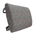 thumbnail image 1 of Christmas Lumbar Pillow, Hand Drawn Composition of Noel Elements Santa and Reindeer on Hearts Background, Soft Back Cushion Office Chairs with Adjustable Straps, 14" x 13", Multicolor, by Ambesonne, 1 of 7