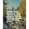thumbnail image 2 of ArtsyQuotes 26x32 White Modern Wood Framed Museum Art Print Titled - Martin Luther Quote: His Own Believing, 2 of 4