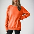 thumbnail image 6 of Aboser Women's Thermal Sherpa Lined Sweatshirts Plus Size Thicken Fleece Pullover Casual Long Sleeve Shirts Comfy Round Neck Sweatshirt Loose Fit Basic Shirt Orange XXXXXL, 6 of 9