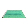 thumbnail image 2 of Ahgly Company Machine Washable Indoor Rectangle Abstract Turquoise Blue Modern Area Rugs, 2' x 5', 2 of 4