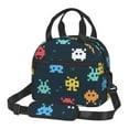 thumbnail image 1 of DouZhe Lunch Bags for Women and Men, Cartoon Aliens Game Monsters Prints Reusable Portable Insulated Cooler Waterproof Lunch Tote Bag for Travel Work Picnic, 1 of 7