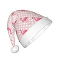 thumbnail image 2 of Balery Cute Flamingo with Heart Pattern Santa Hat Christmas Hat Funny Christmas Hat Christmas Knitted Beanie Hat For Kids, 2 of 6