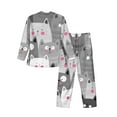 thumbnail image 2 of Bingfone Men'S Pajama Set 2 Piece Loungewear Pjs, Long Sleeve With Pajama Pants-Cats Group, 2 of 9