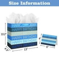 13" Large Happy Birthday Gift HYZ01 Bag with Tissue Paper,Card and