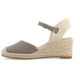 thumbnail image 3 of Journee Womens Ashlyn Wedge Heel Espadrille Sandals, Widths Available, 3 of 9