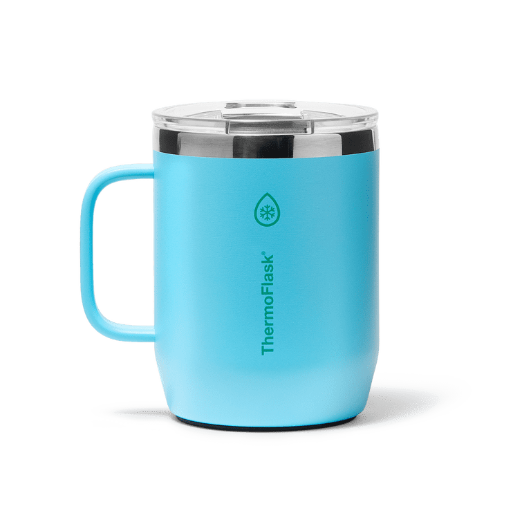 ThermoFlask 12 oz Double-Wall Insulated Coffee Mug, Vivid Blue photo 1