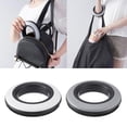 thumbnail image 4 of Bolsas de compras plegables reutilizables de tela de nailon para el hombro blanco, 4 of 5