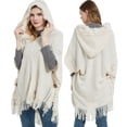 thumbnail image 1 of Pull Grande Taille Printemps Automne Hiver avec Capuche et Boutons, 1 of 5