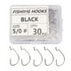 thumbnail image 1 of Anzuelo de pesca de acero inoxidable, 30 piezas de anzuelos en forma de J para pesca de acero inoxidable, kit de anzuelos en forma de J probados y confiables, 1 of 8