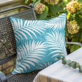 thumbnail image 6 of Throw Pillow Covers, Turquoise Palm Leaf 16x16 Pillow Covers for Couch/Sofa/Bed, Summer Coastal Botanical Tropical Decorative Square Linen Cushion Pillowcase for Home Decor, 6 of 9