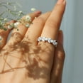 thumbnail image 3 of Empire Jewelry 2.1 Ct Pear & Marquise Cut Moissanite - 14K White Gold Plated Rings - Multi Diamond Wedding Rings for Women - Casual Daily Wear Rings - Promise Gifts, 3 of 4