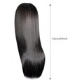 thumbnail image 3 of Guoxxzi Front Lace Wig Black Long Straight Hair Synthetic Fiber Wig 24 Inch, 3 of 9