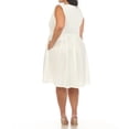 thumbnail image 3 of White Mark Women's Plus Size Fit and Flare Skater Dress, 3 of 6