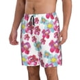 thumbnail image 2 of Naloa Watercolor Flowers Men's Beach Shorts, Surfing shorts, Swim trunks, Quick Dry Swim Trunks for Surfing Beach Fun - XX-Large, 2 of 9