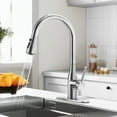 thumbnail image 6 of Sunrinx Touchless Kitchen Faucet with Pull Down Sprayer, Brushed Nickel Stainless Steel Faucet, High Arc Single Handle, 3 Spray Modes, 6 of 12