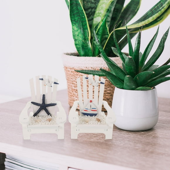 Tineasur 2Pcs Coastal Decor for Home Small Chair Ornament Assorted Color for Office Use