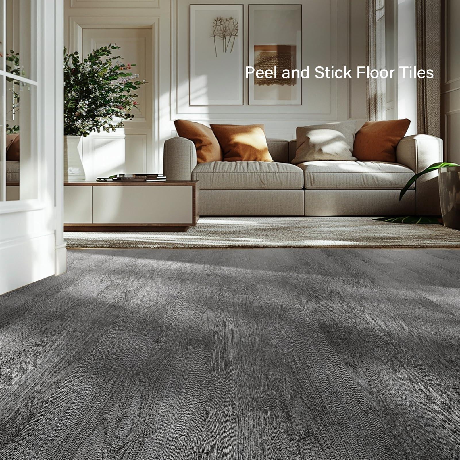 Peel And Stick Floor Tile Vinyl Flooring  Waterproof Plank 5-pack Samples Wood Grain For Bedroom Living Room Kitchen Rv(sample)