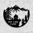 thumbnail image 4 of Craftnamesign Custom Lake Camp Metal Wall Art LED Light, Camping Metal Sign, Camping Wall Decor, 4 of 5