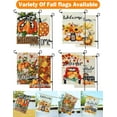 thumbnail image 6 of Set Of 2 Fall Pumpkin Welcome Garden Flags, Double Sided, 12"x18", Polka Dots & Buffalo Plaid, Best For Fall/Thanksgiving Decorations, 6 of 6