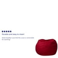 thumbnail image 5 of Emma + Oliver Small Solid Red Refillable Bean Bag Chair for Kids and Teens, 5 of 10