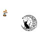 thumbnail image 5 of Dispensador De Toallas De Papel Con Forma De Gato, Soporte Vertical Antideslizante Para Pañuelos, Decoración De Pared De Metal, Arte De Pared De Gato Negro, Decoración De Luna De Metal,, 5 of 8