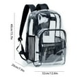 thumbnail image 3 of Clear Mini Backpack Backpack, Heavy Duty Transparent PVC Backpack with Work, Security Travel & Stadium, 3 of 8