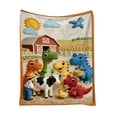 thumbnail image 2 of Fleece Throw Blanket with Cow Floral Accents, Multicolor Polyester Sofa or Bed Blanket, 130 x 150 cm, Soft Cozy Snuggle Blanket, 2 of 6