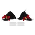 thumbnail image 1 of Accesorios para Casco de Motocicleta Decoración Orejas de Gato Triangulares con Moño Rojo para Cascos de Motocicleta Bicicleta Esquí Pegatina de Piel Negra 2 Juegos, 1 of 6