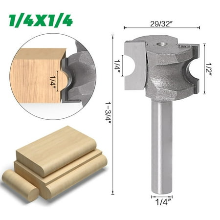 

BAMILL 6.35mm Shank Router Bit Half Round Side Engraving Woodworking Milling Cutter