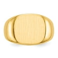 thumbnail image 4 of Solid 14k Yellow Gold 13.0x15mm Closed Back Men's Engravable Monogram Signet Ring Band Size 12, 4 of 6