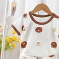 thumbnail image 6 of felwors Kids Summer Pajamas Boys Toddler Animal Pajamas Boys Girls Kids Cool Short Summer Snug fit Pjs Set 2pcs(Z03-Brown,12-18 Months), 6 of 6