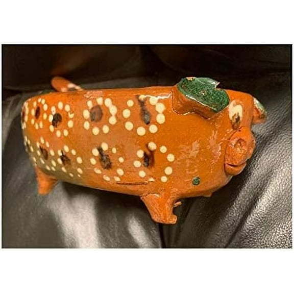 Mexican Salsero Salsera de Barro Pig Puerco Bowl Salsa Chips Guacamole Nuts Condiment Server Traditional Clay Party Dish With Spoon Made in Mexico Large