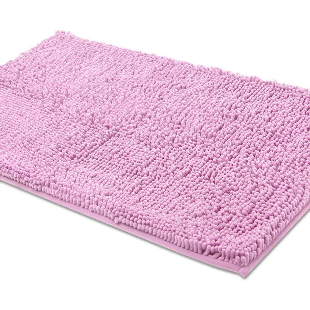 Pink Rugs for Bathroom SlipResistant Shag Chenille Bath Rugs Mat Extra