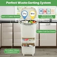 thumbnail image 4 of Costway 11 Gallon Kitchen Trash Can with Lid, 2 Removable Buckets, Drawer, Step Pedal, 4 of 10