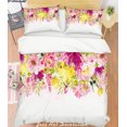 thumbnail image 1 of 3D Watercolor Pink Flowers Funda de edredón Juego de ropa de cama Fundas de almohada 210, 1 of 2