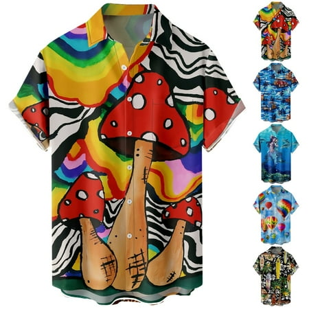 

Adult Kids Casual Button Down Short Sleeve Shirts Front-Pocket Cheap Clothes for Men Women