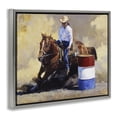 thumbnail image 2 of Stupell Industries Rustic Lodge Cowboy & Horse Gallop Gray Floating Frame Canvas Art, 21 x 17, by Julie T. Chapman, 2 of 7