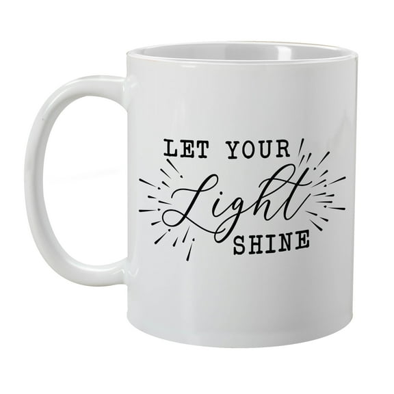 GiftsForYouNow Motivational Mug – “Let Your Light Shine” Inspirational Coffee Cup
