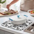 thumbnail image 2 of Pioneer Flower Floral Print Pattern Dish Drying Mat for Kitchen 1 Pack, Ultra Absorbent Microfiber Dishes Drainer Mats,16"x18", 2 of 6