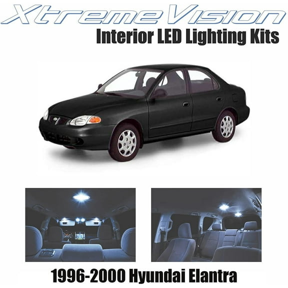 XtremeVision Interior LED for Hyundai Elantra 1996-2000 6 Pieces Cool White Interior LED Kit   Installation Tool