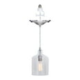 thumbnail image 1 of Worth Home Products PKN-3324 Instant Pendant Recessed Light Conversion Kit with Transitional Clear Bell Glass Shade - Brushed Nickel, 1 of 1